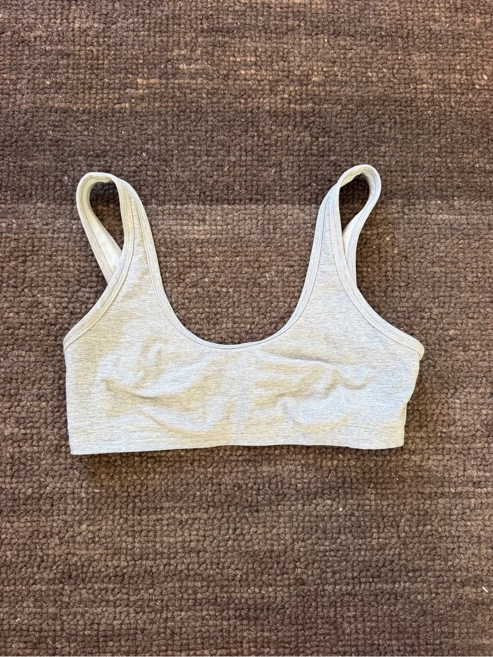 Alosoft Center Stage Bra Athletic Heather Gray